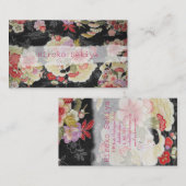 PixDezines kimono/faux chirimen/orleanders Visitekaartje (Voorkant / Achterkant)