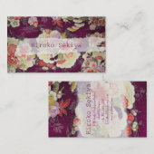 PixDezines kimono/faux chirimen/orleanders Visitekaartje (Voorkant / Achterkant)
