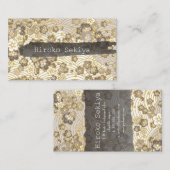 PixDezines kimono/faux chirimen/sakura Visitekaartje (Voorkant / Achterkant)