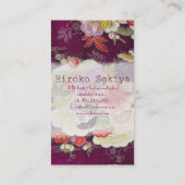 PixDezines kimono/nep chirimen/oleanders Visitekaartje (Achterkant)