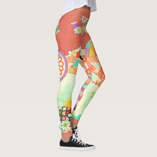 PixDezines Kimono/Peonies/Cherry Blossom Leggings (Rechts)