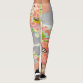 PixDezines Kimono/Pioenen/Kersenbloesems Leggings (Achterkant)