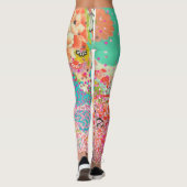 PixDezines Kimono/Pioenen/Kersenbloesems Leggings (Achterkant)