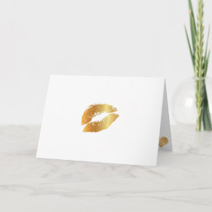 PixDezines Kiss, Kiss, Faux Gold Lips/DIY-bericht Feestdagen Kaart