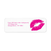 PixDezines kiss/lips/hot roze Etiket (Voorkant)
