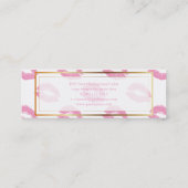 PixDezines kiss poeder roze lippen Mini Visitekaartje (Achterkant)