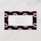 PixDezines kiss poeder roze lippen Visitekaartje (Achterkant)