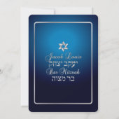 PixDezines klassiek/Bar Mitzvah/dark blue/zilver Kaart (Achterkant)
