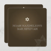 PixDezines klassieke mitzvah/bruin/dij kleur Kaart (Voorkant / Achterkant)