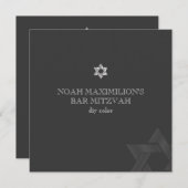 PixDezines klassieke mitzvah/grijs+zilver/diy kleu Kaart (Voorkant / Achterkant)