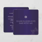 PixDezines klassieke mitzvah/paarse/diy kleur Kaart (Voorkant / Achterkant)