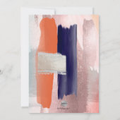 PixDezines Kleur Blok Navy, Roos Goud Blush Kaart (Achterkant)