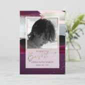 PixDezines Kleurenblok Faux Zilveren Bar Mitzvah Kaart (Staand voorkant)