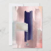 PixDezines Kleurenblok Navy Roos Gold Silver Kaart (Achterkant)