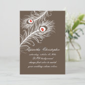 PixDezines kleurige kleuren, witte pauw Kaart (Staand voorkant)