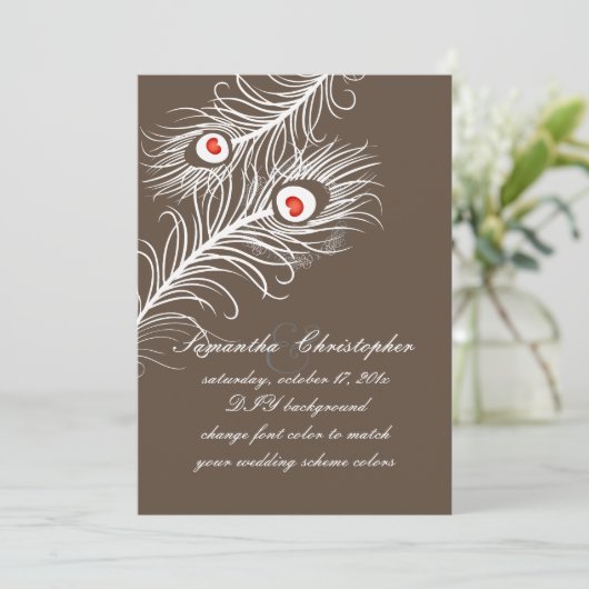 PixDezines kleurige kleuren, witte pauw Kaart (Staand voorkant)