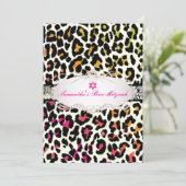 PixDezines kleurige luipaard afdruk/bat mitzvah Kaart (Staand voorkant)