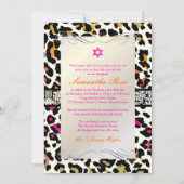 PixDezines kleurige luipaard afdruk/bat mitzvah Kaart (Achterkant)