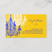 PixDezines kobaltblauwe kroonluchter/DIY kleur Visitekaartje (Achterkant)