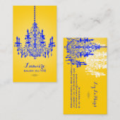 PixDezines kobaltblauwe kroonluchter/DIY kleur Visitekaartje (Voorkant / Achterkant)