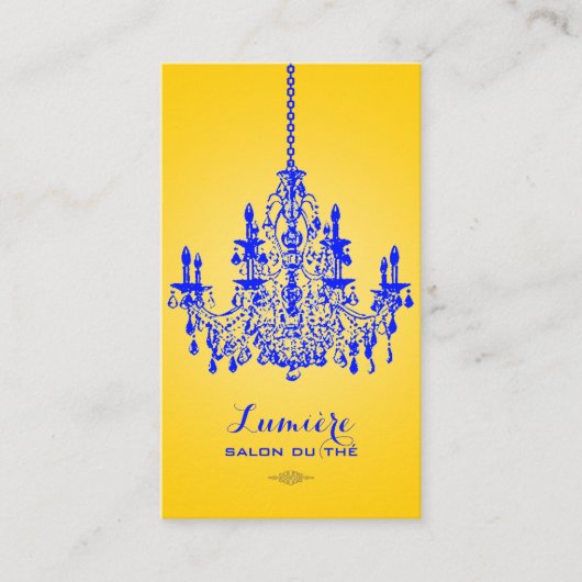 PixDezines kobaltblauwe kroonluchter/DIY kleur Visitekaartje (Voorkant)