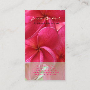 PixDezines KONA PINK PLUMERIAS Visitekaartje