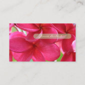 PixDezines KONA PINK PLUMERIAS Visitekaartje (Achterkant)