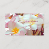 PixDezines KONA PINK PLUMERIAS Visitekaartje (Achterkant)