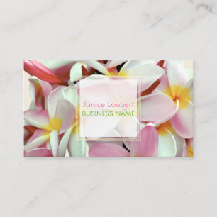 PixDezines KONA ROZE PLUMERIA Visitekaartje