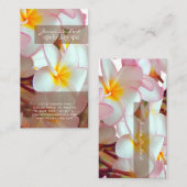PixDezines kona roze plumeria Visitekaartje (Voorkant / Achterkant)