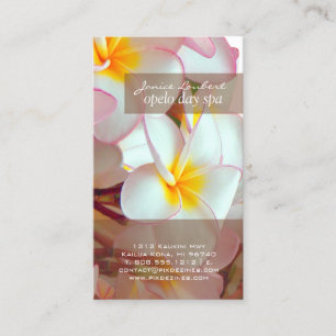 PixDezines kona roze plumeria Visitekaartje