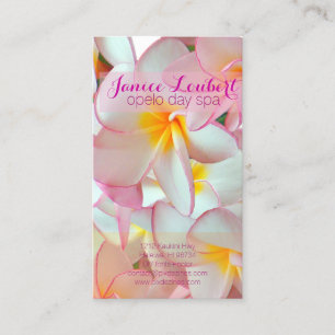 PixDezines kona roze plumeria Visitekaartje