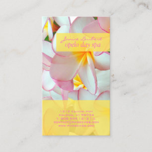 PixDezines KONA ROZE PLUMERIAS Visitekaartje