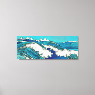 PixDezines konen uehara oceaangolven, 上原 Canvas Afdruk