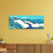 PixDezines konen uehara oceaangolven, 上 原 Canvas Afdruk (Insitu (Woonkamer))