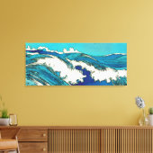 PixDezines konen uehara oceaangolven, 上 原 Canvas Afdruk (Insitu (Woonkamer))
