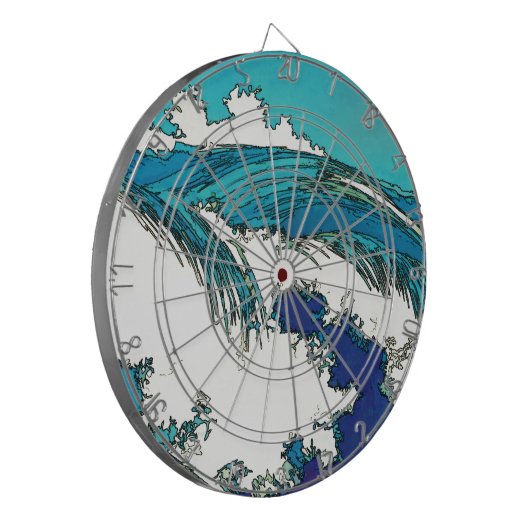 PixDezines konen uehara oceaangolven, 上 原 Dartbord (Voorkant Links)