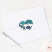 PixDezines konen uehara oceaangolven, 上 原 Hart Sticker (Envelop)