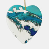 PixDezines konen uehara oceaangolven, 上 原 Keramisch Ornament (Rechts)