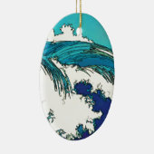 PixDezines konen uehara oceaangolven, 上 原 Keramisch Ornament (Rechts)