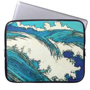 PixDezines konen uehara oceaangolven, 上 原 Laptop Sleeve