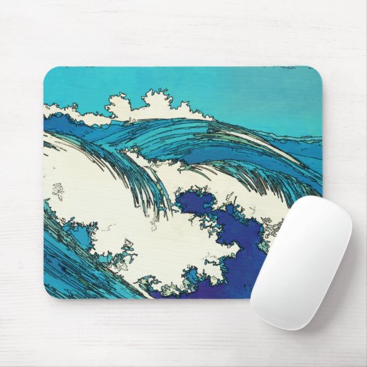 PixDezines konen uehara oceaangolven, 上 原 Muismat (Met muis)