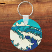 PixDezines konen uehara oceaangolven, 上 原 Sleutelhanger (Voorkant)