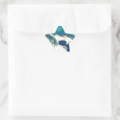 PixDezines konen uehara oceaangolven, 上 原 Ster Sticker (Tas)