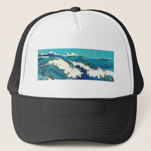 PixDezines konen uehara oceaangolven, 上 原 Trucker Pet (Voorkant)