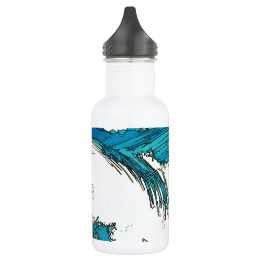 PixDezines konen uehara oceaangolven, 上 原 Waterfles (Links)