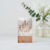 PixDezines koperen + zwarte kaarsen/faux folie Visitekaartje (Staand voorkant)