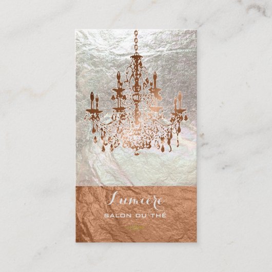 PixDezines koperen + zwarte kaarsen/faux folie Visitekaartje (Voorkant)