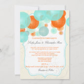 PixDezines koraal+blauwe lantaarns/dij kleur Kaart (Achterkant)