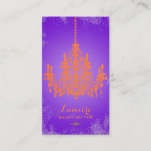 PixDezines koraal oranje kroonluchter/DIY kleur Visitekaartje